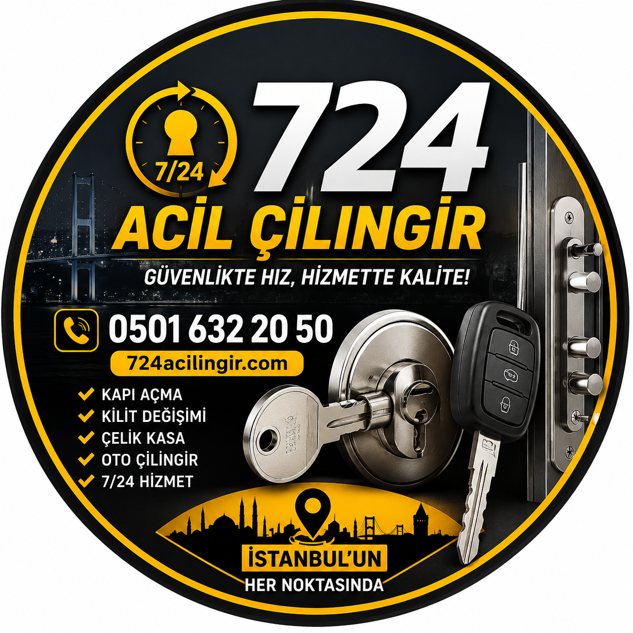 istanbul her iki yakada çalışan çilingir